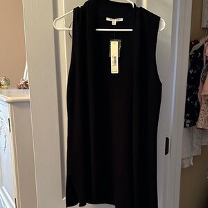 Cyrus Black Sleeveless Cardigan